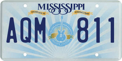 MS license plate AQM811