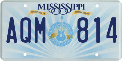 MS license plate AQM814