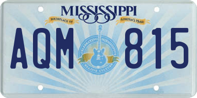 MS license plate AQM815