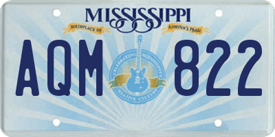 MS license plate AQM822