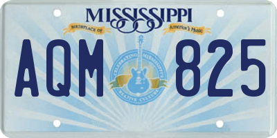 MS license plate AQM825