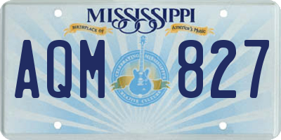 MS license plate AQM827