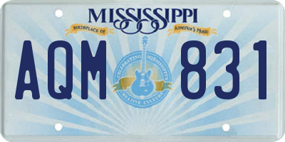 MS license plate AQM831