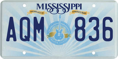 MS license plate AQM836