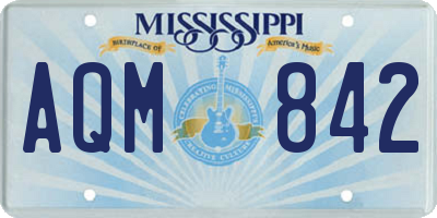 MS license plate AQM842