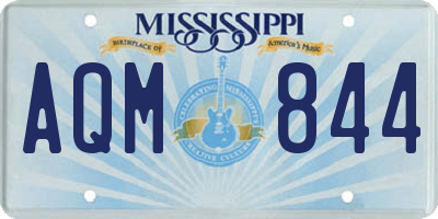 MS license plate AQM844