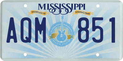 MS license plate AQM851