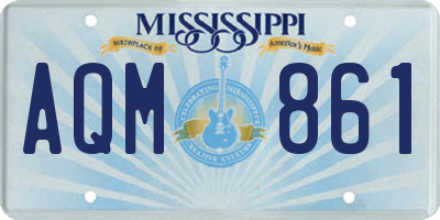 MS license plate AQM861