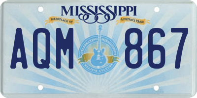 MS license plate AQM867