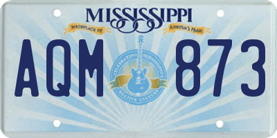 MS license plate AQM873