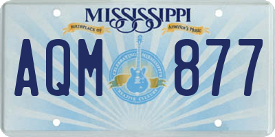 MS license plate AQM877