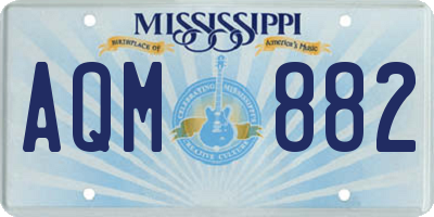 MS license plate AQM882