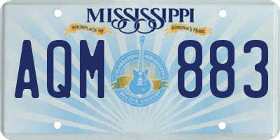 MS license plate AQM883