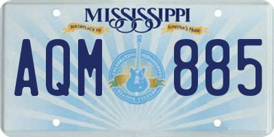 MS license plate AQM885