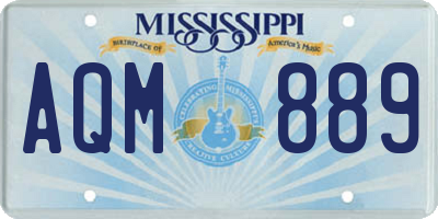 MS license plate AQM889