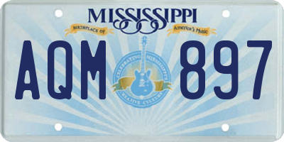 MS license plate AQM897