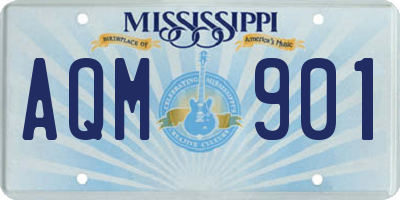 MS license plate AQM901