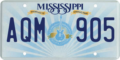 MS license plate AQM905