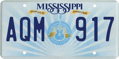 MS license plate AQM917