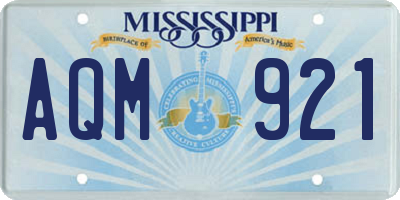 MS license plate AQM921