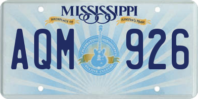 MS license plate AQM926