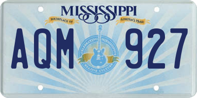 MS license plate AQM927