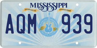 MS license plate AQM939