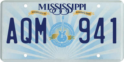 MS license plate AQM941