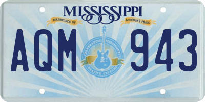 MS license plate AQM943