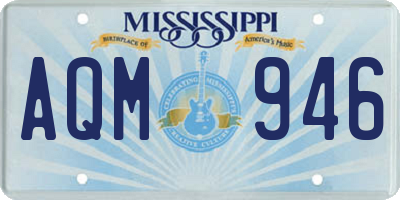 MS license plate AQM946