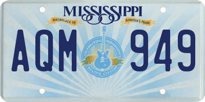 MS license plate AQM949