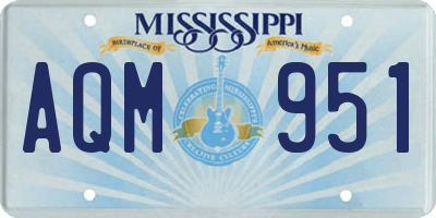 MS license plate AQM951