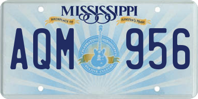 MS license plate AQM956