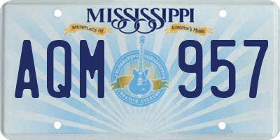 MS license plate AQM957