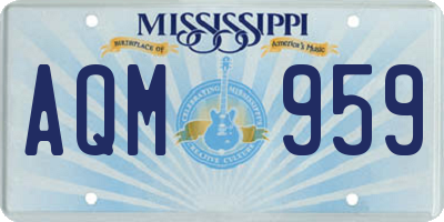 MS license plate AQM959