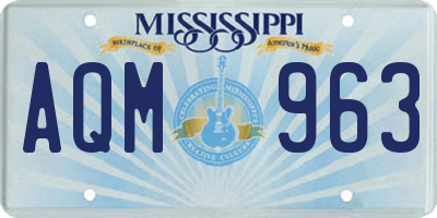 MS license plate AQM963