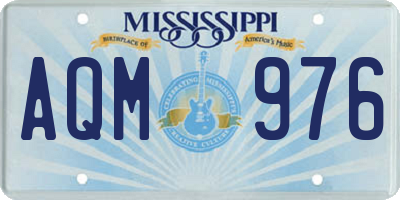 MS license plate AQM976