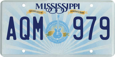 MS license plate AQM979