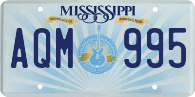 MS license plate AQM995