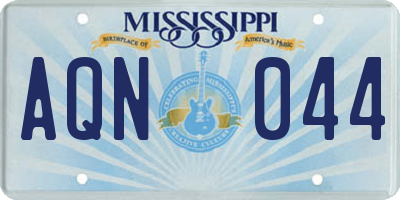 MS license plate AQN044