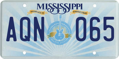 MS license plate AQN065