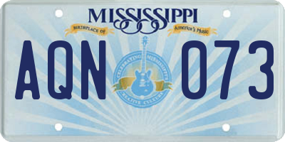 MS license plate AQN073