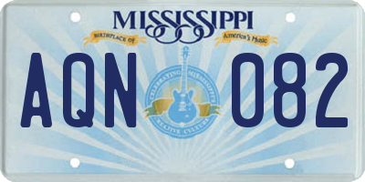 MS license plate AQN082
