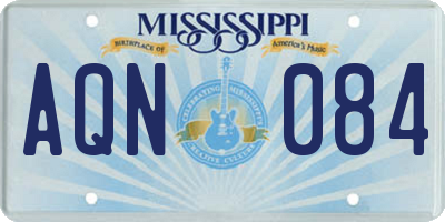MS license plate AQN084
