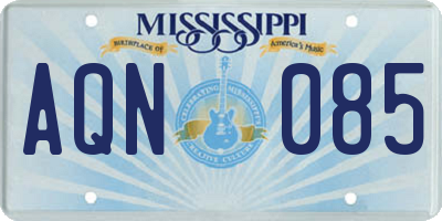 MS license plate AQN085