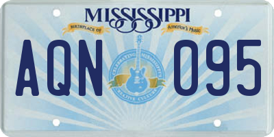 MS license plate AQN095