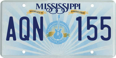 MS license plate AQN155