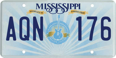 MS license plate AQN176