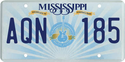 MS license plate AQN185