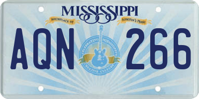 MS license plate AQN266
